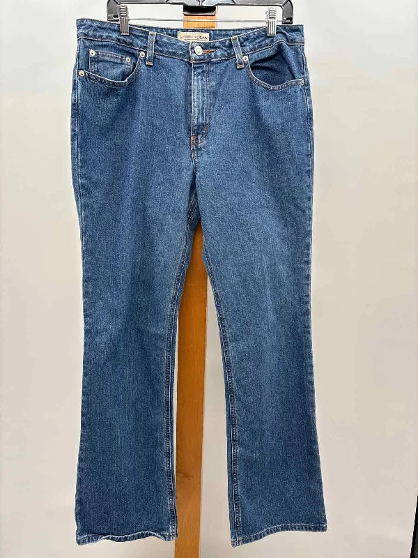 London Women's Size 14 Blue Solid Jeans