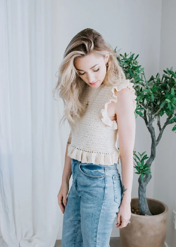 Kai Ruffle Crop Tank