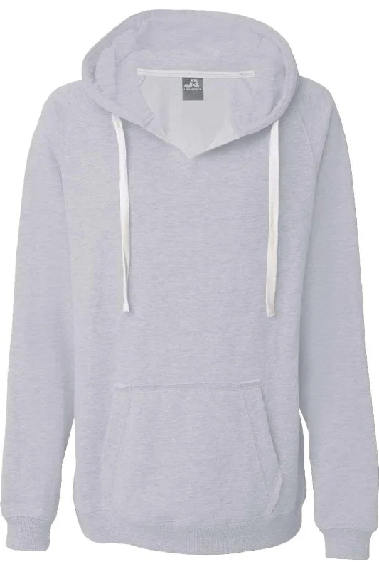 J. America Women´s Sueded V-Neck Hooded Sweatshirt