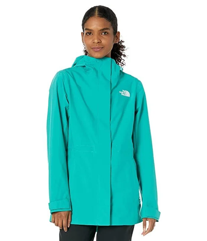 The North Face NF0A5J5U Women's Porcelain Green City Breeze Rain Jacket ONF1285