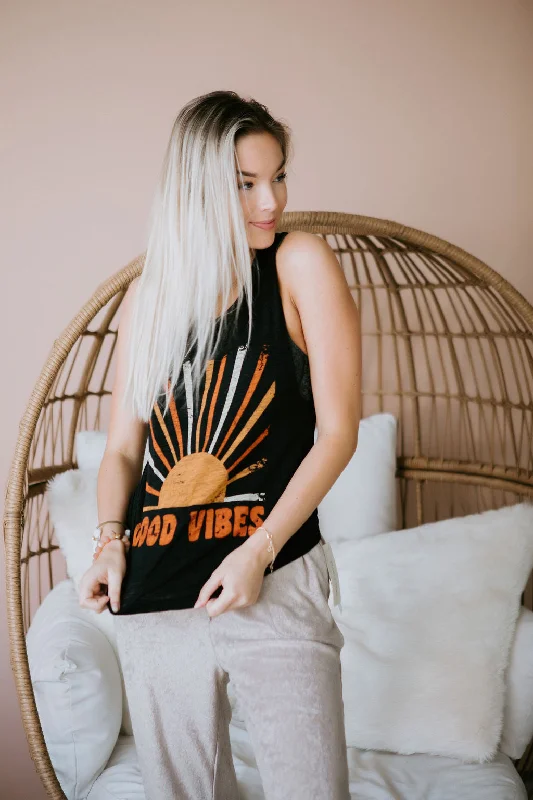 Sun Rays & Good Vibes Muscle Tank FINAL SALE