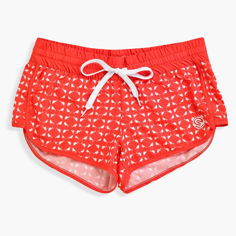 Nautical Sailfish Coral  Womens Boardshort