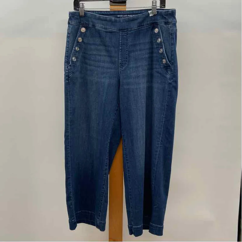 Chico's Women's Size 12P Blue Solid Jeans