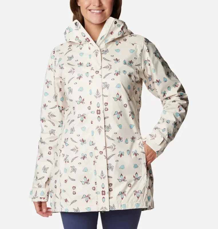 Columbia Splash A Little II RL0174-197 Rain Jacket Women Chalk Cyanofrond CLO269