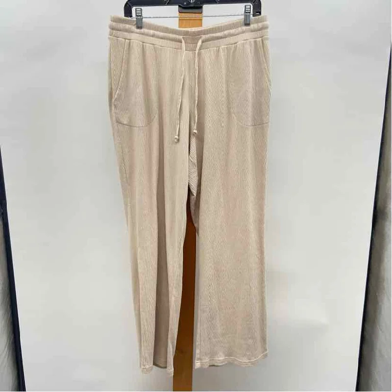 Belle Women's Size M Beige Textured Pants