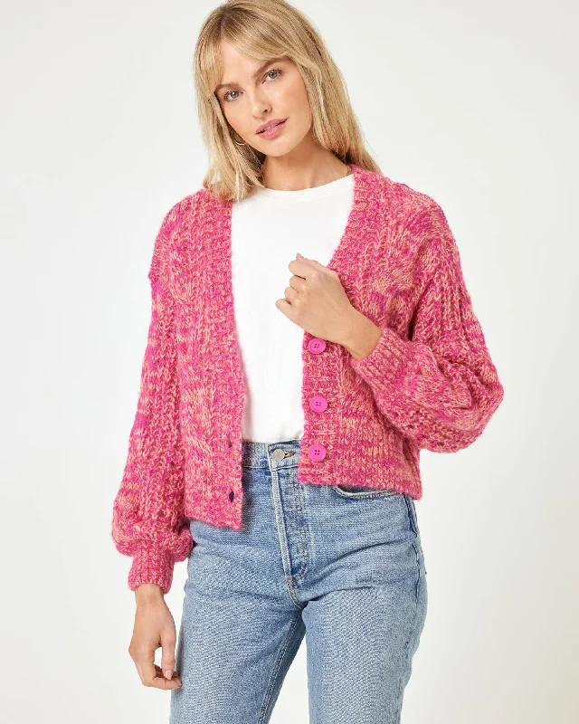 Strawberry Fields Cardigan - Strawberry Marl