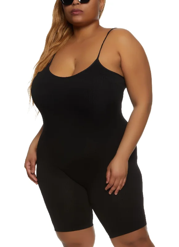 Plus Size Scoop Neck Cami Romper