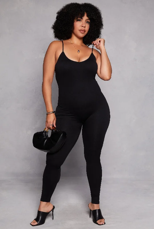 Plus Size Seamless Cami Catsuit