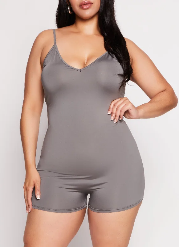 Plus Size Daisy V Neck Romper