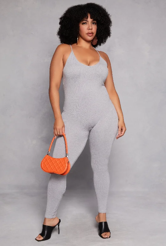 Plus Size Seamless Cami Catsuit