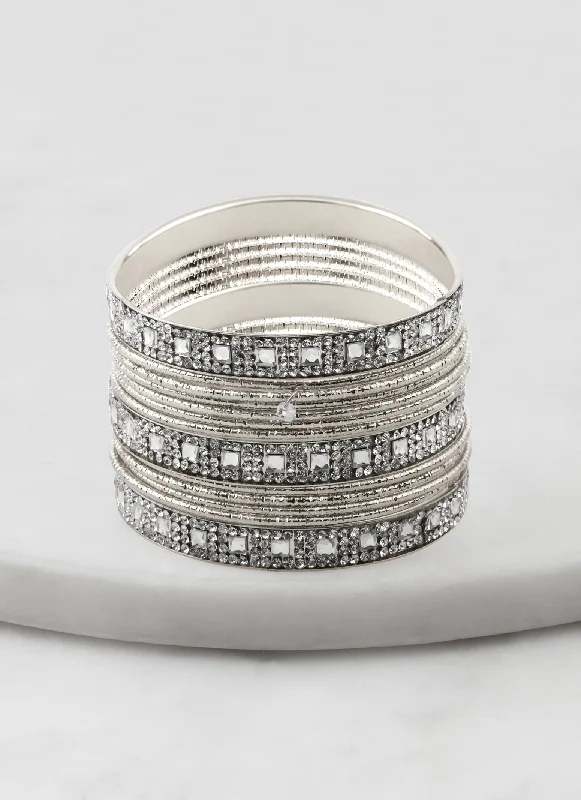 Cubic Zirconia Bangles Set of 13