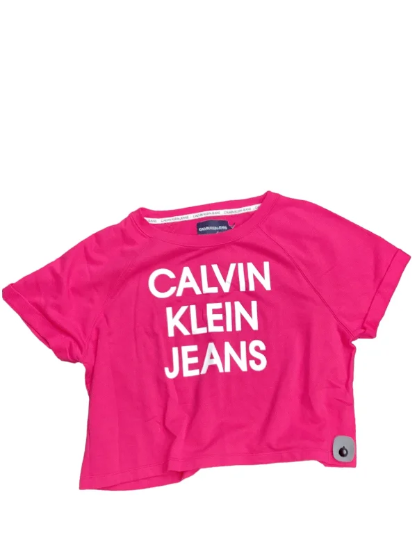 Top Short Sleeve By Calvin Klein In Pink, Size: Xxl