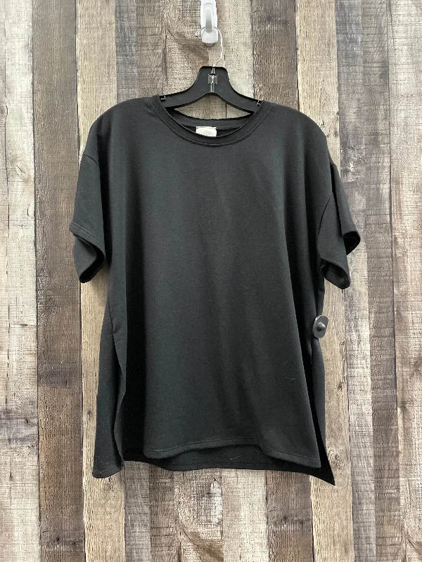 Top Short Sleeve By Cme In Black, Size: M