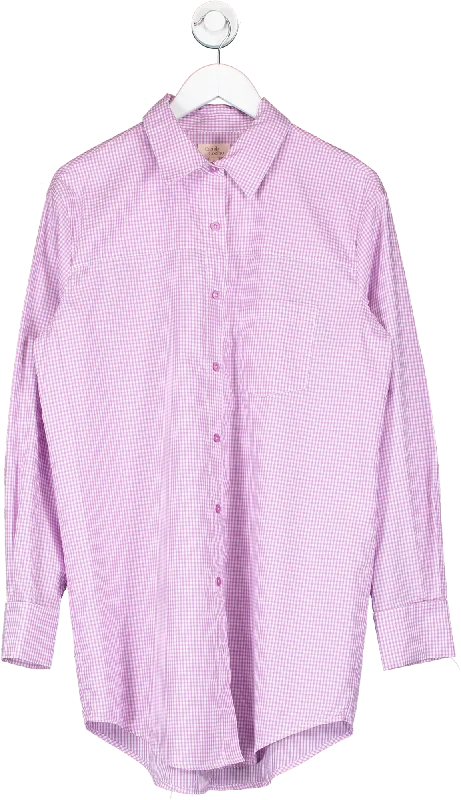 Camila Coelho Purple Elliot Shirt Dress UK S