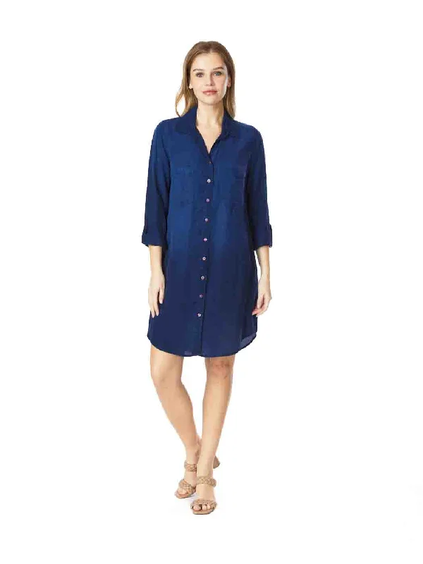 Tianello "Winston" Light Weight TENCEL™ Denim Chambray "Savoir Shirt Dress"