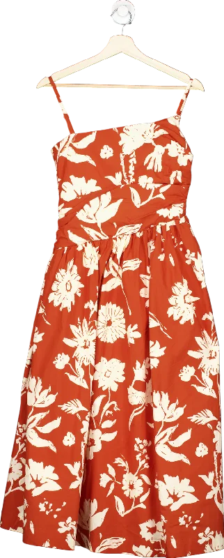 Fabrique Elizabeth Morling Red Floral Dress UK S