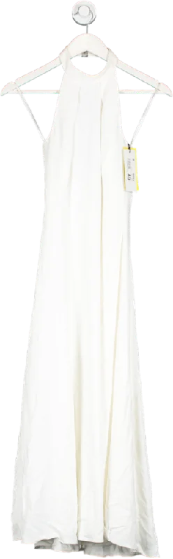 Karen Millen White High Neck Sleeveless Party Dress UK 8