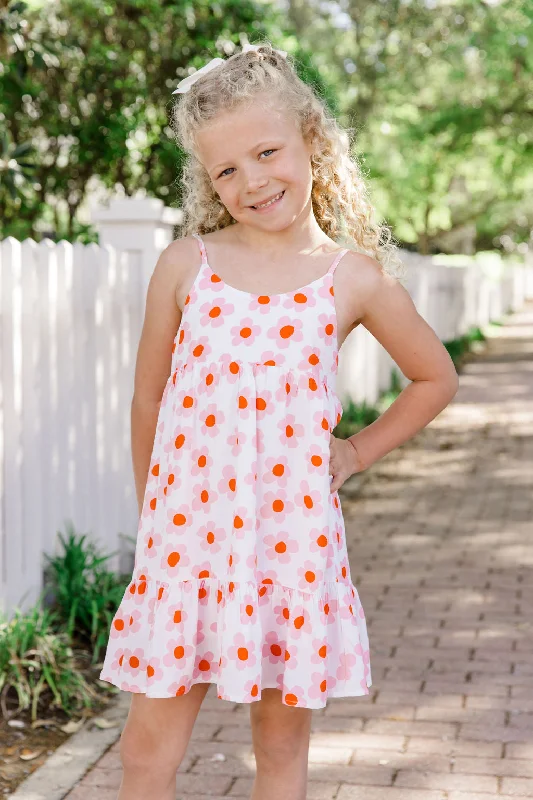 Kid's Keep Blooming In Kennedy Daisy Floral Dress Tori X Pink Lily