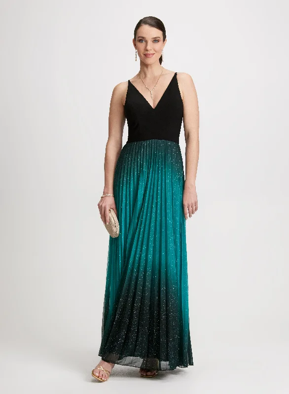 Ombre Effect Evening Dress