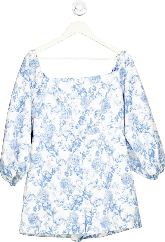 River Island Blue Floral Dress UK 12