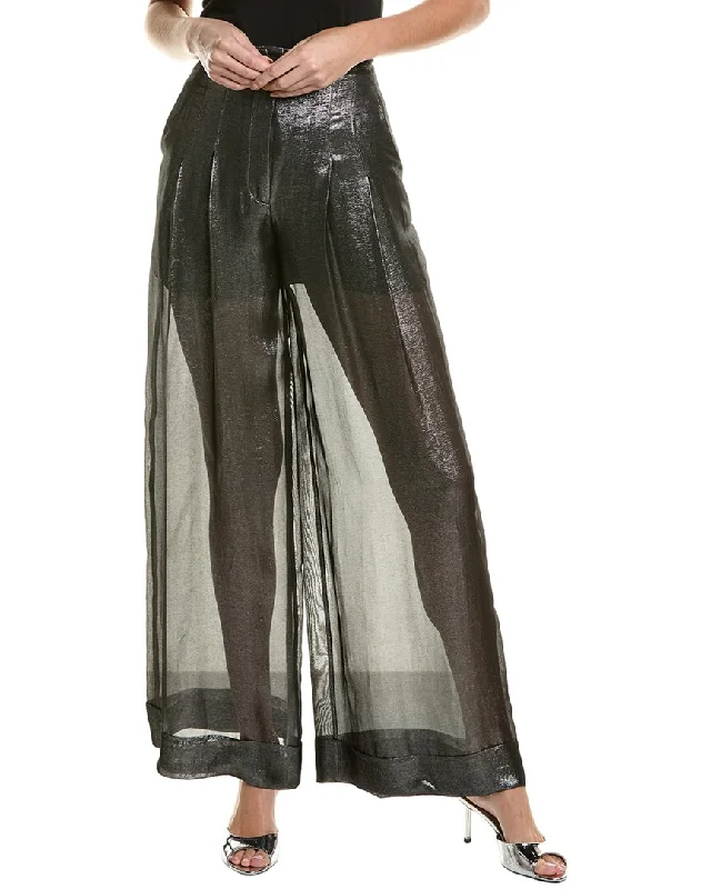 Alberta Ferretti Silk-Blend Trouser