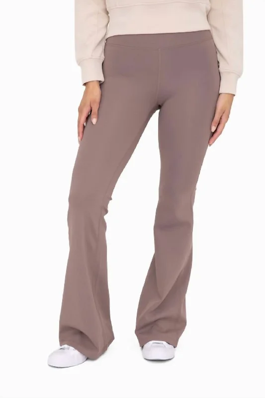 All I Need Flare Pants In Deep Taupe