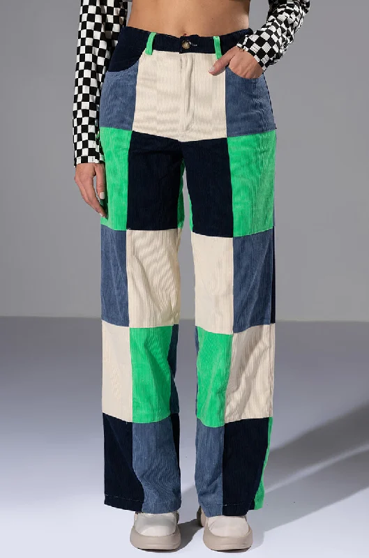 HALLIE COLOR BLOCKED WIDE LEG PANT