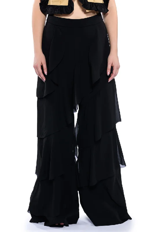 LOREN RUFFLE DETAILED PANTS