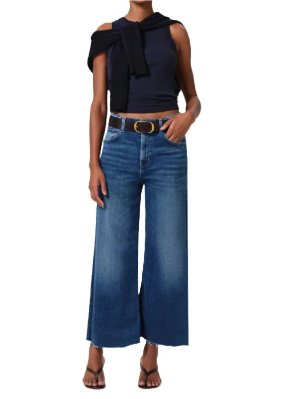 Lyra Wide Leg Crop Jean In Ambry