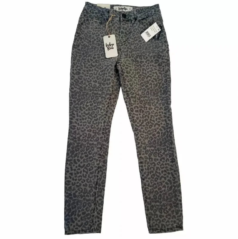 Women's Animal Print Jeans In Green Animal Print