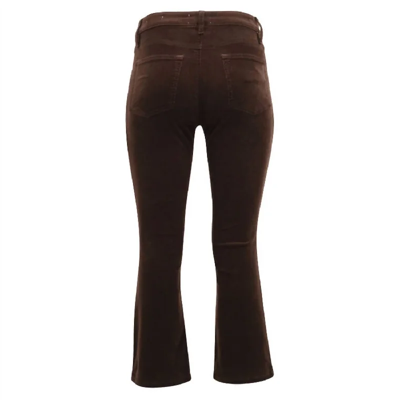 Women's Le Crop Mini Boot Corduroy Jean In Espresso