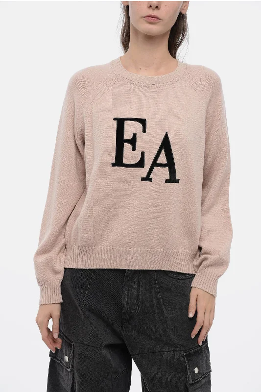 Armani EMPORIO ICON Crew Neck Sweater with Flocked Logo