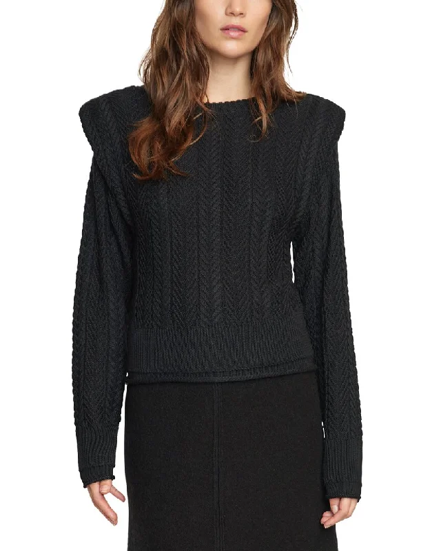 Modern Citizen Ziren Cuffed Shoulder Cable Wool-Blend Sweater