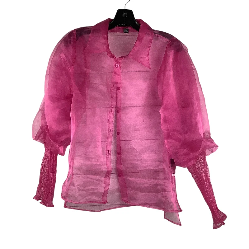 Top Long Sleeve By Clothes Mentor In Pink, Size: M