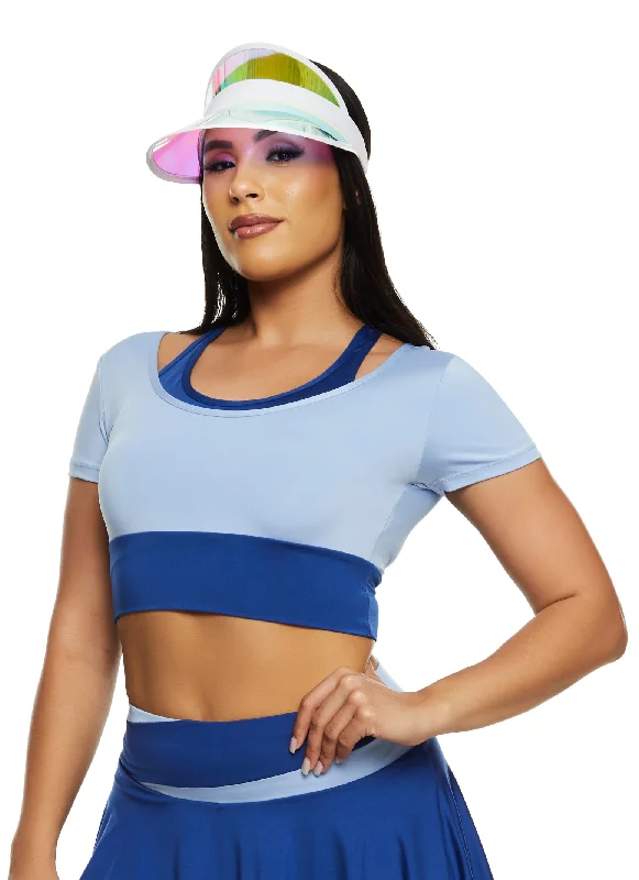 Color Block Active Crop Top