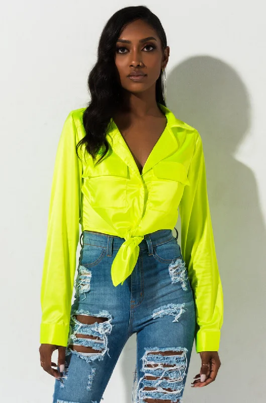 TINY FAVOR CROP TOP NEON YELLOW