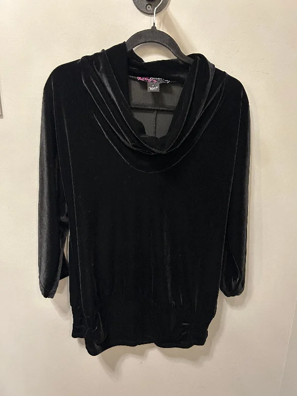 Top 3/4 Sleeve By Peck And Peck In Black, Size: M